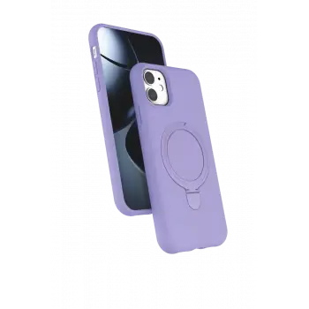 Newface Apple iPhone 11 Regal Magsafe Standlı Kapak - Lila