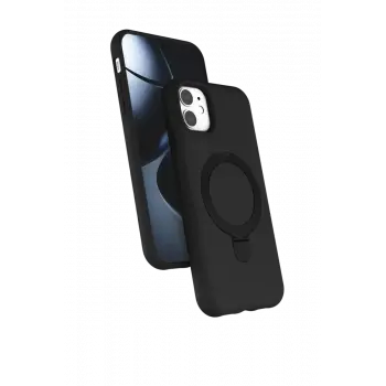Newface Apple iPhone 11 Regal Magsafe Standlı Kapak - Siyah