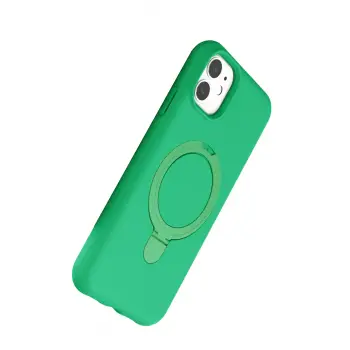Newface Apple iPhone 11 Regal Magsafe Standlı Kapak - Yeşil