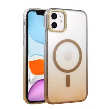 Newface Apple iPhone 12 Glossy Magsafe Kapak - Çöl Titanyum