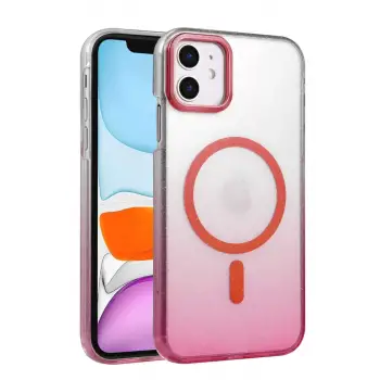 Newface Apple iPhone 12 Glossy Magsafe Kapak - Pembe