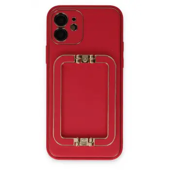 Newface Apple iPhone 12 Kılıf Coco Elit Kapak - Kırmızı