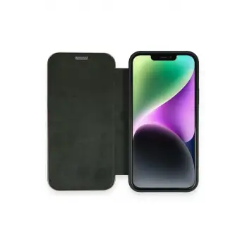 Newface Apple iPhone 12 Kılıf Dolpin Kapaklı - Koyu Yeşil