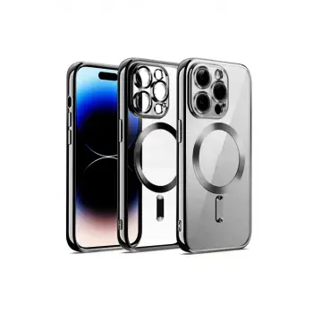 Newface Apple iPhone 12 Pro Kılıf Kross Magneticsafe Kapak - Gümüş