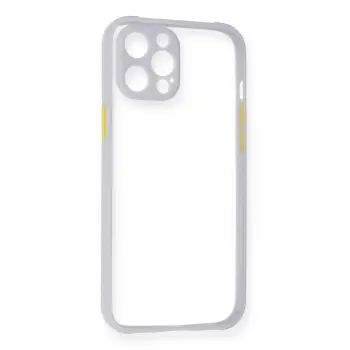 Newface Apple iPhone 12 Pro Kılıf Miami Şeffaf Silikon - Lila