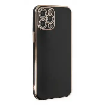 Newface Apple iPhone 12 Pro Kılıf Volet Silikon - Siyah