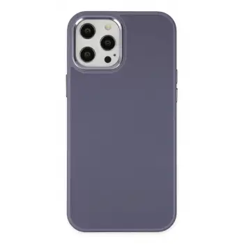 Newface Apple iPhone 12 Pro Max Kılıf Asya Deri Silikon - Mor