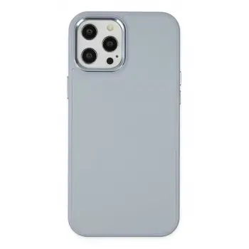Newface Apple iPhone 12 Pro Max Kılıf Asya Deri Silikon - Sierra Blue