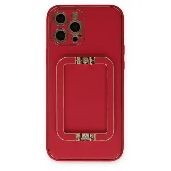 Newface Apple iPhone 12 Pro Max Kılıf Coco Elit Kapak - Kırmızı