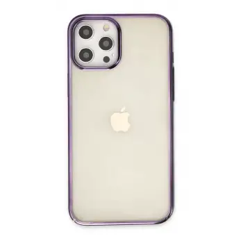 Newface Apple iPhone 12 Pro Max Kılıf Element Silikon - Mor