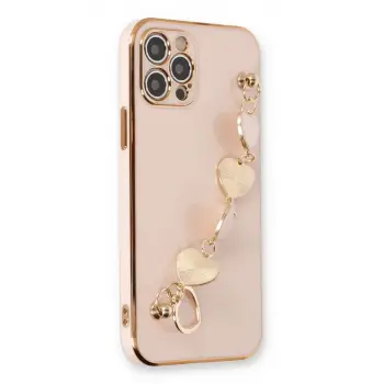 Newface Apple iPhone 12 Pro Max Kılıf Esila Silikon - Pudra