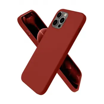 Newface Apple iPhone 12 Pro Max Kılıf First Silikon - Bordo