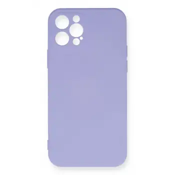 Newface Apple iPhone 12 Pro Max Kılıf Nano içi Kadife Silikon - Lila