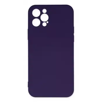 Newface Apple iPhone 12 Pro Max Kılıf Nano içi Kadife Silikon - Mor