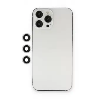 Newface Apple iPhone 12 Pro Shine Kamera Lens - Gümüş