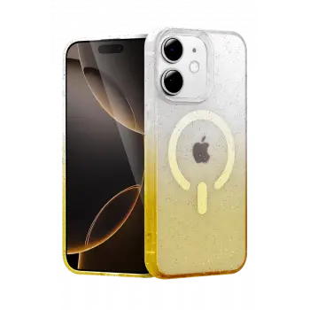 Newface Apple iPhone 12 Pummel Shiny Magsafe Kapak - Gold