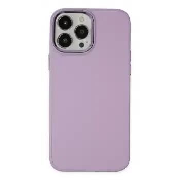 Newface Apple iPhone 13 Pro Kılıf Asya Deri Silikon - Lila