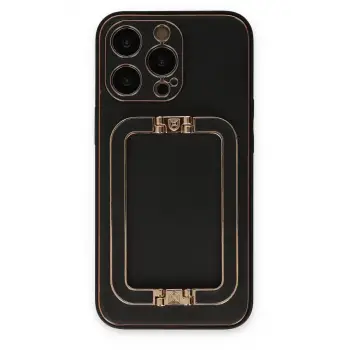 Newface Apple iPhone 13 Pro Kılıf Coco Elit Kapak - Siyah