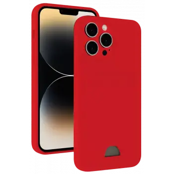 Newface Apple iPhone 13 Pro Kılıf Kelvin Kartvizitli Silikon - Kırmızı