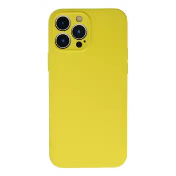 Newface Apple iPhone 13 Pro Kılıf Nano içi Kadife Silikon - Sarı