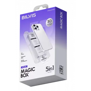 Newface Apple iPhone 13 Pro Max Bilvis 5in1 3D Magic Cam Ekran Koruyucu - Siyah