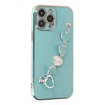 Newface Apple iPhone 13 Pro Max Kılıf Esila Silikon - Su Yeşili