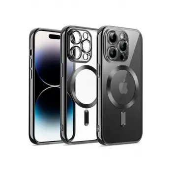 Newface Apple iPhone 13 Pro Max Kılıf Kross Magneticsafe Kapak - Siyah