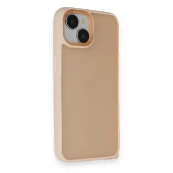 Newface Apple iPhone 14 Kılıf Elegant Kapak - Pudra