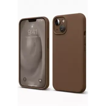 Newface Apple iPhone 14 Kılıf First Silikon - Kahverengi