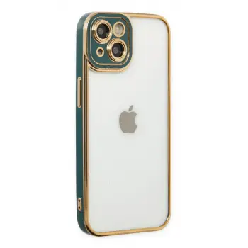 Newface Apple iPhone 14 Plus Kılıf Liva Lens Silikon - Yeşil