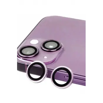 Newface Apple iPhone 14 Plus Raze Metal Kamera Lens - Mor
