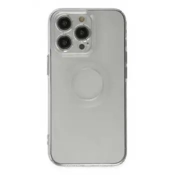 Newface Apple iPhone 14 Pro Kılıf Santa Lens Silikon - Şeffaf