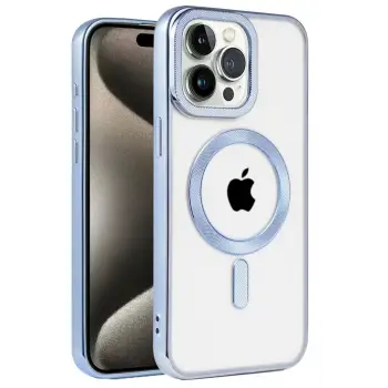 Newface Apple iPhone 14 Pro Max Kılıf Kronos Magsafe Kapak - Sierra Blue