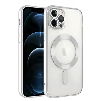 Newface Apple iPhone 14 Pro Max Kılıf Kross Magneticsafe Kapak - Gümüş