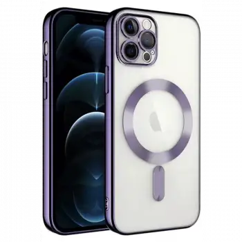 Newface Apple iPhone 14 Pro Max Kılıf Kross Magneticsafe Kapak - Mor