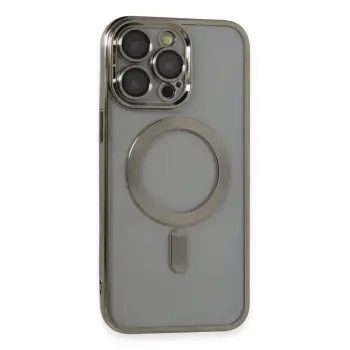 Newface Apple iPhone 14 Pro Max Kılıf Kross Magneticsafe Kapak - Titan Gri