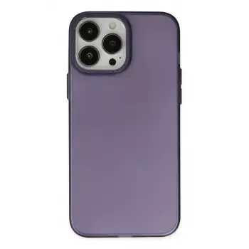 Newface Apple iPhone 14 Pro Max Kılıf Modos Metal Kapak - Mor