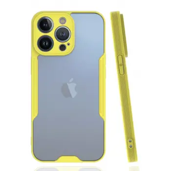 Newface Apple iPhone 14 Pro Max Kılıf Platin Silikon - Sarı