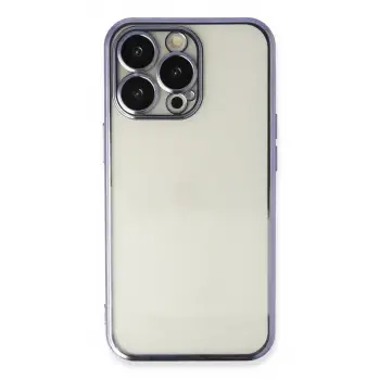 Newface Apple iPhone 14 Pro Max Kılıf Razer Lensli Silikon - Mor