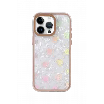 Newface Apple iPhone 14 Pro Max Lumi Desenli Kapak - Çöl Titanyum
