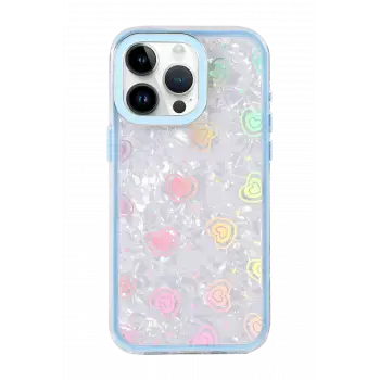 Newface Apple iPhone 14 Pro Max Lumi Desenli Kapak - Mavi