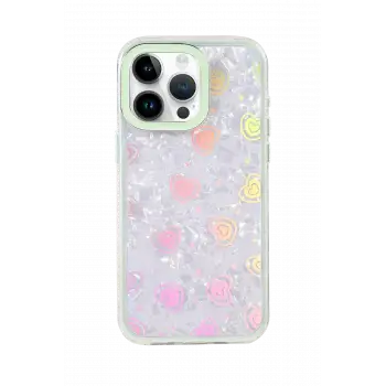 Newface Apple iPhone 14 Pro Max Lumi Desenli Kapak - Yeşil
