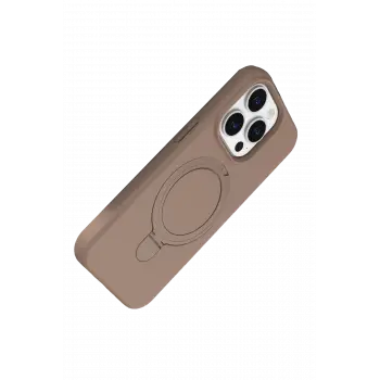 Newface Apple iPhone 14 Pro Max Regal Magsafe Standlı Kapak - Çöl Titanyum