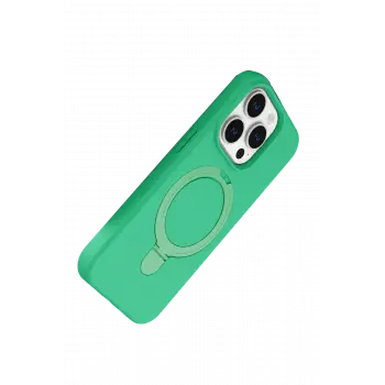 Newface Apple iPhone 14 Pro Max Regal Magsafe Standlı Kapak - Yeşil