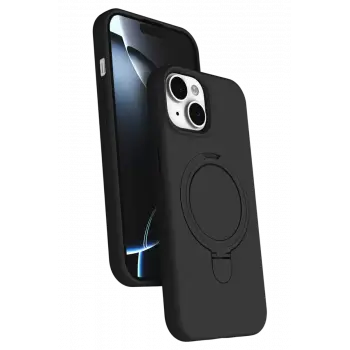 Newface Apple iPhone 14 Regal Magsafe Standlı Kapak - Siyah