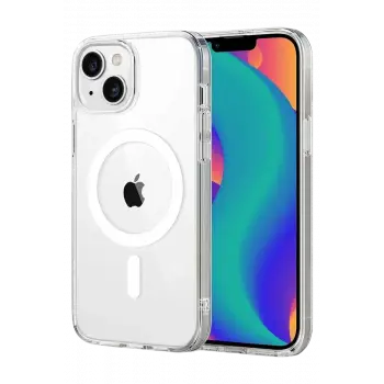Newface Apple iPhone 15 Combo Sert Şeffaf Magsafe Kapak - Şeffaf