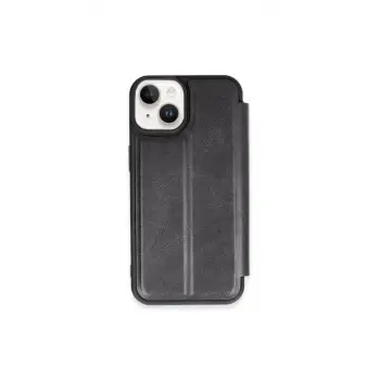 Newface Apple iPhone 15 Kılıf Flip Cover - Siyah