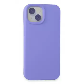 Newface Apple iPhone 15 Kılıf Nano içi Kadife Silikon - Lila