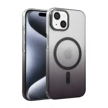 Newface Apple iPhone 15 Plus Glossy Magsafe Kapak - Siyah