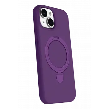 Newface Apple iPhone 15 Plus Regal Magsafe Standlı Kapak - Derin Mor